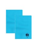 Set 2 caiete DACO A5, 100 file, 70g/mp, matematica, coperta plastic, Albastru 