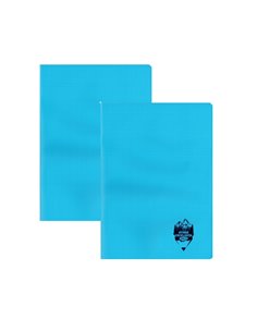 Set 2 caiete DACO A5, 100 file, 70g/mp, matematica, coperta plastic, Albastru 