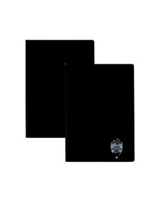 Set 2 caiete DACO A5, 100 file, 70g/mp, matematica, coperta plastic, Negru