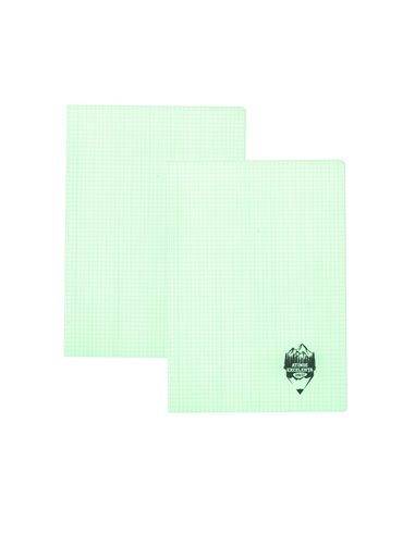 Set 2 caiete DACO A5, 100 file, 70g/mp, matematica, coperta plastic, Verde pastel