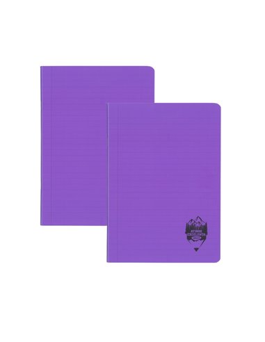 Set 2 caiete DACO A5, 100 file, 70g/mp, dictando, coperta plastic, Mov
