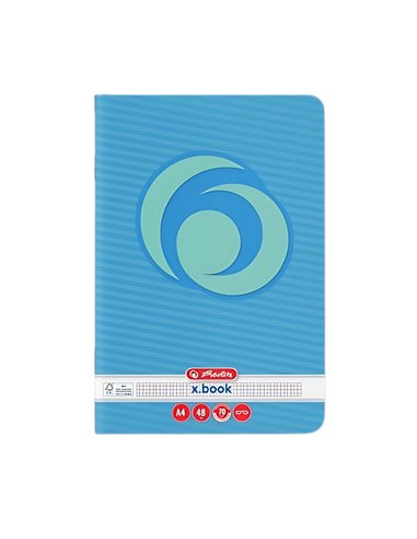 Caiet Herlitz A4, 48 file, 70 g/mp, matematica, colturi rotunjite, Motiv rainbow 