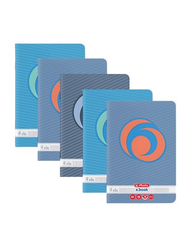 Set 5 x Caiet Herlitz A4 48 file Matematica 70g/mp Rainbow