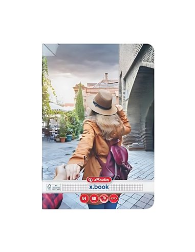 Set 5 x Caiet Herlitz A4, 80 file, Matematica, Motiv Follow Me