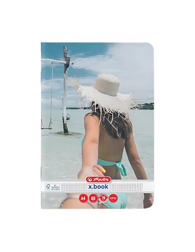 Set 5 x Caiet Herlitz A4, 80 file, Matematica, Motiv Follow Me