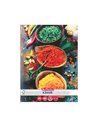 Caiet Herlitz A5, 80 file, 70 g/mp, matematica, colturi rotunjite, Motiv spices
