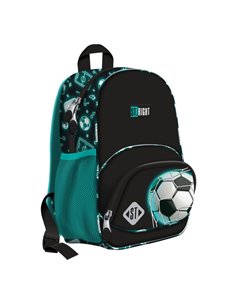 Ghiozdan gradinita St.Majewski St.Right G747, 32X22X11.5 cm, Motiv neon football