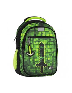 Ghiozdan scoala Starpak Shell G727, 25x38x18 cm, Motiv pixel