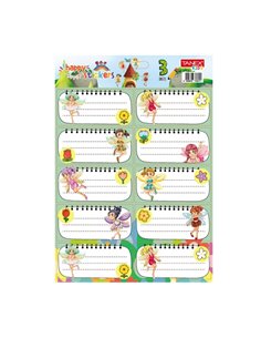 Etichete scolare Tanex TWTLS819, 30 buc./set, Motiv fairies
