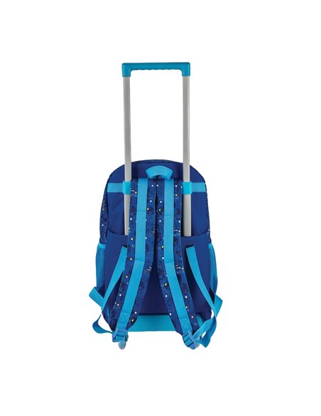 Ghiozdan scolar tip troller S-COOL SC3040, 45x32x16.5 cm, Football limited edition