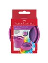 Pahar apa Click&Go Faber-Castell, Motiv unicorni, Roz marmorat