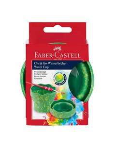 Pahar apa Click&Go Faber-Castell, Motivdinozauri, Verde marmorat