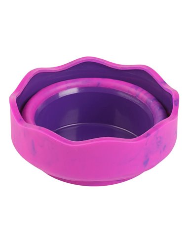 Pahar apa Click&Go Faber-Castell, Motiv unicorni, Roz marmorat