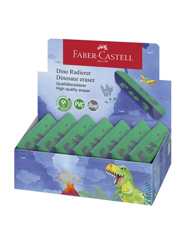 Radiera creion dust free Faber-Castell FC188750, Motiv dinozauri