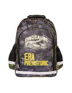 Ghiozdan ergonomic S-COOL SC2125, 40.5x29x13.5 cm, Motiv dino