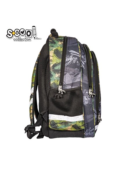 Ghiozdan ergonomic S-COOL SC2125, 40.5x29x13.5 cm, Motiv dino Ghiozdan ergonomic S-COOL SC2125, 40.5x29x13.5 cm, Motiv dino