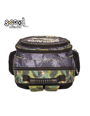 Ghiozdan ergonomic S-COOL SC2125, 40.5x29x13.5 cm, Motiv dino Ghiozdan ergonomic S-COOL SC2125, 40.5x29x13.5 cm, Motiv dino