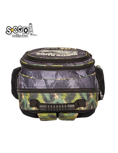 Ghiozdan ergonomic S-COOL SC2125, 40.5x29x13.5 cm, Motiv dino Ghiozdan ergonomic S-COOL SC2125, 40.5x29x13.5 cm, Motiv dino