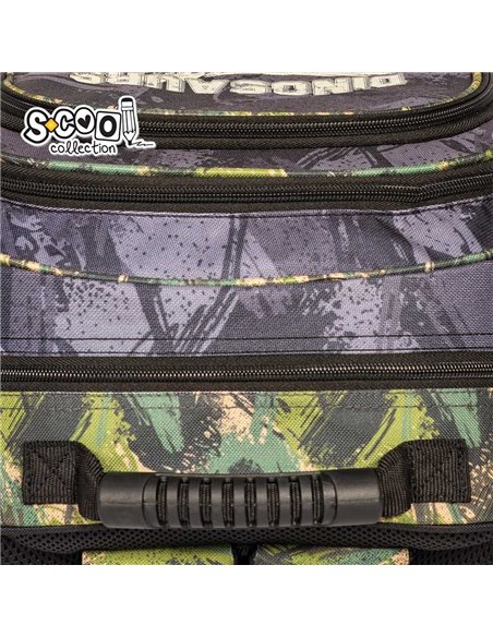 Ghiozdan ergonomic S-COOL SC2125, 40.5x29x13.5 cm, Motiv dino Ghiozdan ergonomic S-COOL SC2125, 40.5x29x13.5 cm, Motiv dino