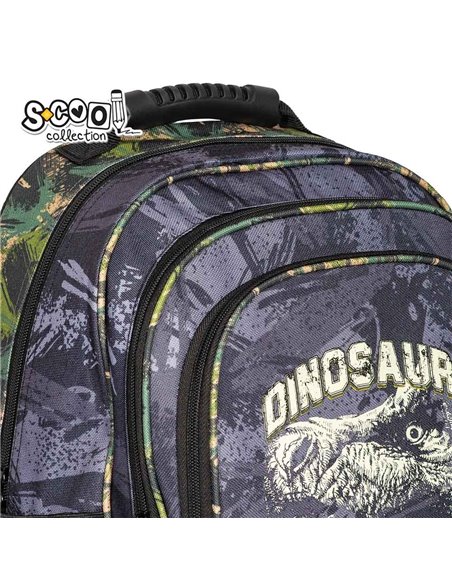 Ghiozdan ergonomic S-COOL SC2125, 40.5x29x13.5 cm, Motiv dino Ghiozdan ergonomic S-COOL SC2125, 40.5x29x13.5 cm, Motiv dino