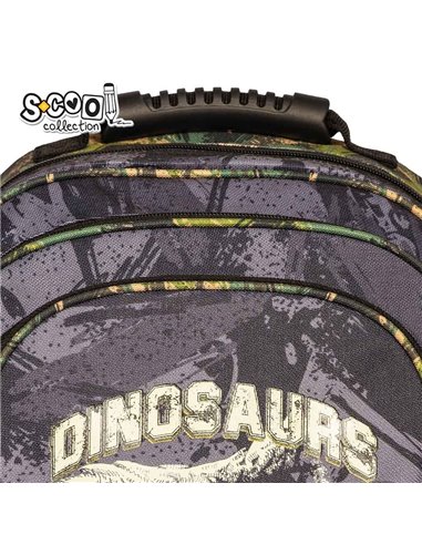Ghiozdan ergonomic S-COOL SC2125, 40.5x29x13.5 cm, Motiv dino Ghiozdan ergonomic S-COOL SC2125, 40.5x29x13.5 cm, Motiv dino
