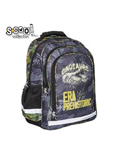 Ghiozdan ergonomic S-COOL SC2125, 40.5x29x13.5 cm, Motiv dino 2