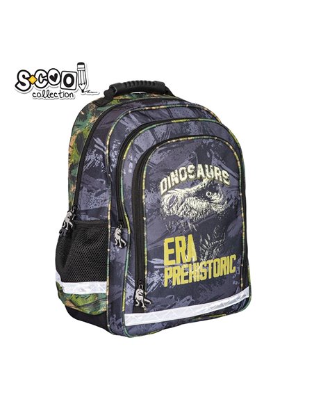 Ghiozdan ergonomic S-COOL SC2125, 40.5x29x13.5 cm, Motiv dino Ghiozdan ergonomic S-COOL SC2125, 40.5x29x13.5 cm, Motiv dino