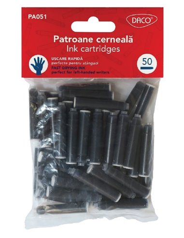 Patroane cerneala scurte DACO PA051, 50 buc/set