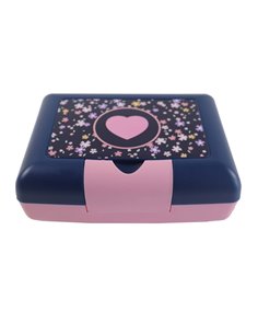 Cutie sandwich compartimentata S-COOL SC3112, 900 ml, Motiv pink heart