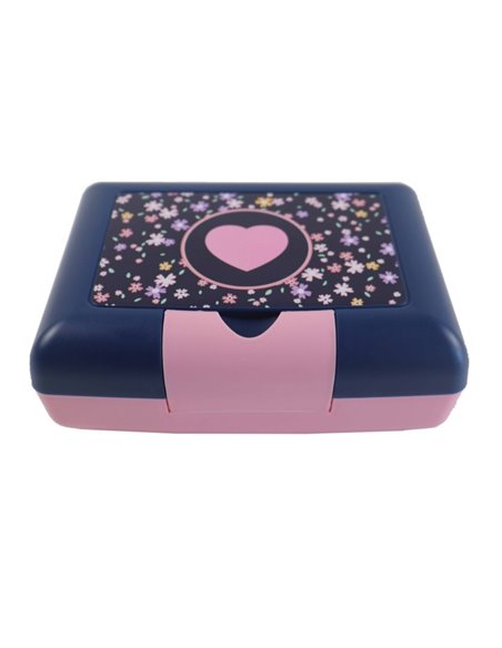 Cutie sandwich compartimentata S-COOL SC3112, 900 ml, Motiv pink heart