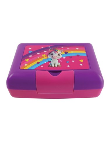 Cutie sandwich compartimentata S-COOL SC3111, 900 ml, Motiv unicorn