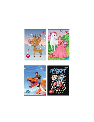 Set 12 caiete Tip II Daco CT5362, 36 file, 100 g/mp, Modele asortate