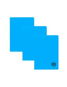 Set 3 x Caiet Daco A5 TIP II, 24 file, 100 g/mp, coperta plastic, Albastru