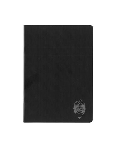 Caiet A5 tip I Daco, 24 file, 100 g/mp, coperta plastic, Negru