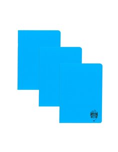 Set 3 x Caiet Daco A5 TIP I, 24 file, 100 g/mp, coperta plastic, Albastru
