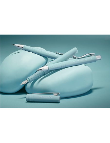 Stilou Poly Pen Faber-Castell FC241011, penita F, Bleu caraibe