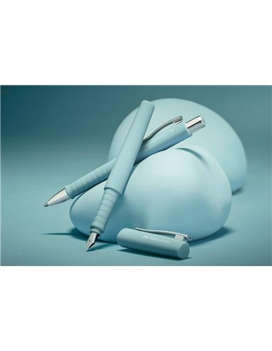 Stilou Poly Pen Faber-Castell FC241011, penita F, Bleu caraibe