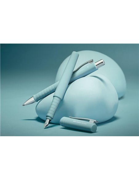 Stilou Poly Pen Faber-Castell FC241011, penita F, Bleu caraibe