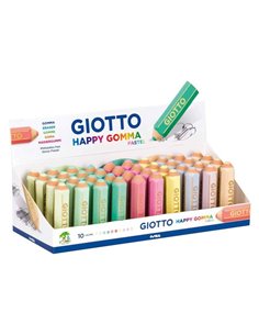 Radiera in forma de creion colorat Giotto Happy Gomma, Pastel
