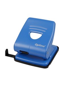 Perforator metalic Optima Premium MP30, 30 coli, Albastru