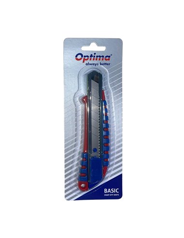 Cutter Optima basic, lama 9 mm SK7, sina metalica
