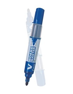 Marker whiteboard Pilot Vboard Master, varf rotund 6 mm, Albastru