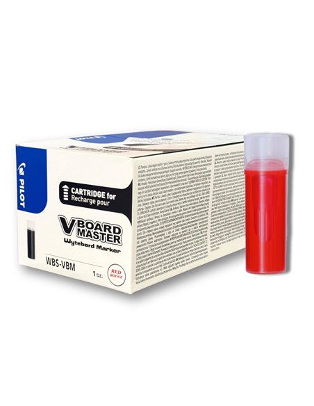 Set 12 rezerve marker whiteboard Pilot VBoard Master, Rosu