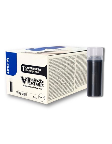 Set 12 rezerve marker whiteboard Pilot VBoard Master, Negru