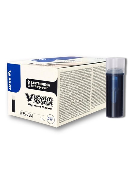 Set 12 rezerve marker whiteboard Pilot VBoard Master, Albastru