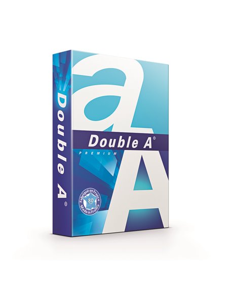 Hartie alba A4  pentru copiator Double A Premium, clasa A, 80 g/mp, 500 coli/top