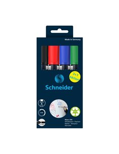 Marker Whiteboard Schneider Maxx 290 2 - 3 mm Varf Rotund - Set 4 buc