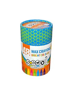Creioane cerate S-COOL SC1706, 48 culori