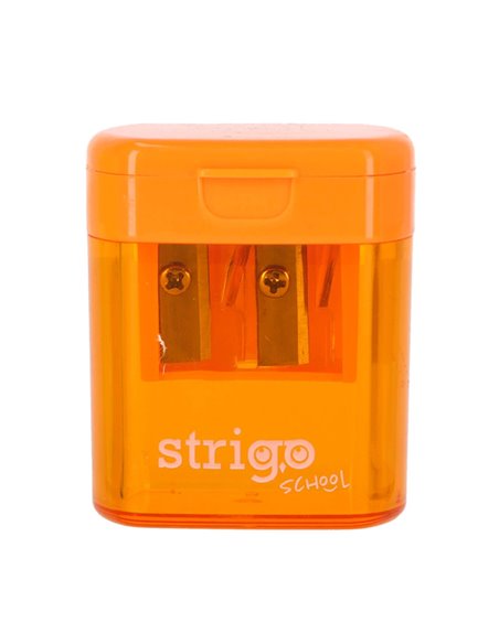 Ascutitoare dubla cu capac Strigo SSC389, Culori asortate