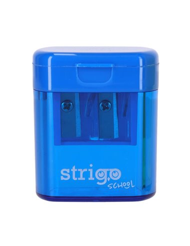 Ascutitoare dubla cu capac Strigo SSC389, Culori asortate